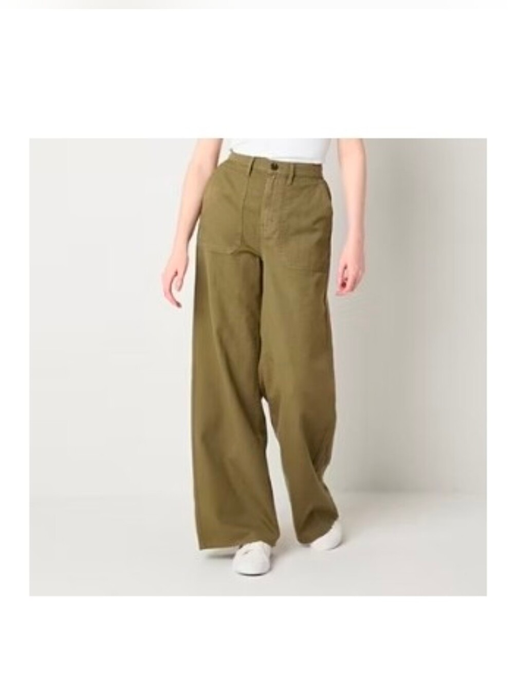a.n.a Olive Green High-Rise Wide Leg *Size 16*